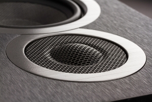 ELAC Debut B5 Tweeter: 1-inch cloth dome with custom deep-spheroid waveguide